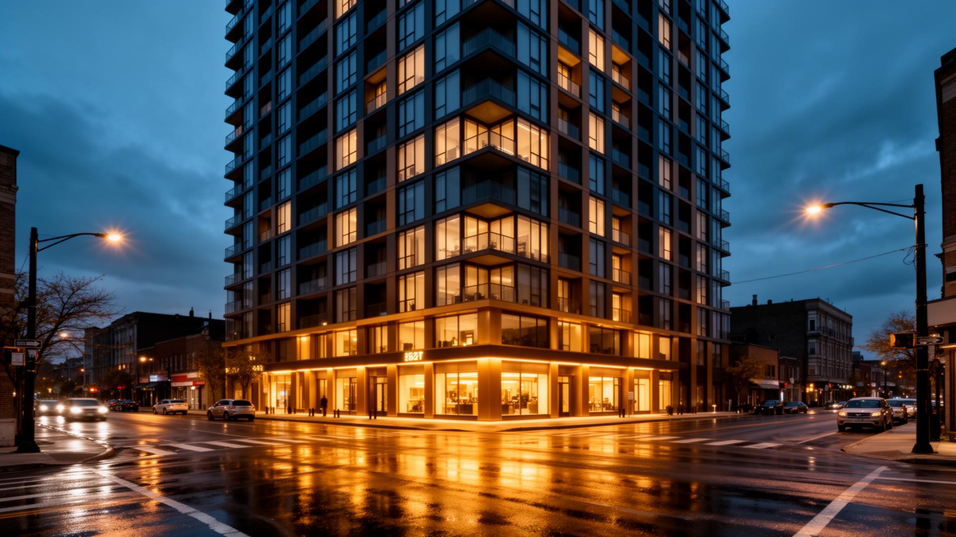Conceptual visualization of 999 Danforth tower