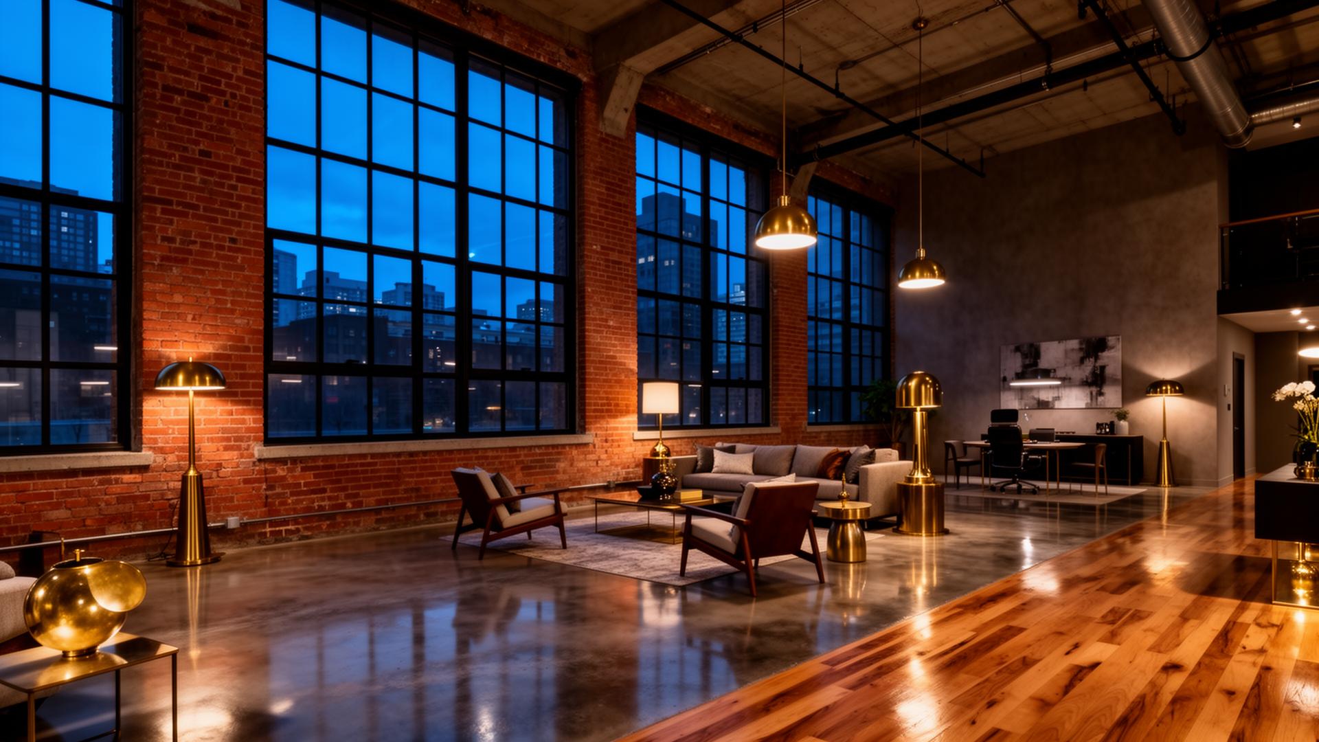 Conceptual luxury loft interior
